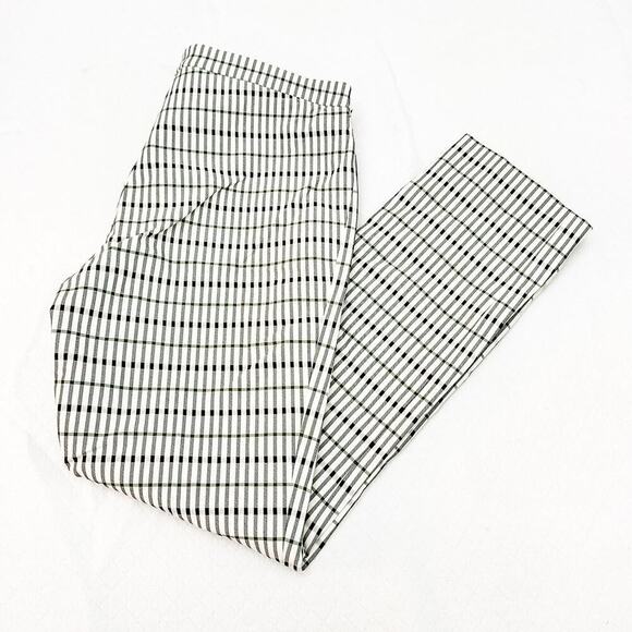 Theory Classic Skinny Pant Viscose Print Plaid Patterned Slack Stretch Size 4 - Picture 8 of 8